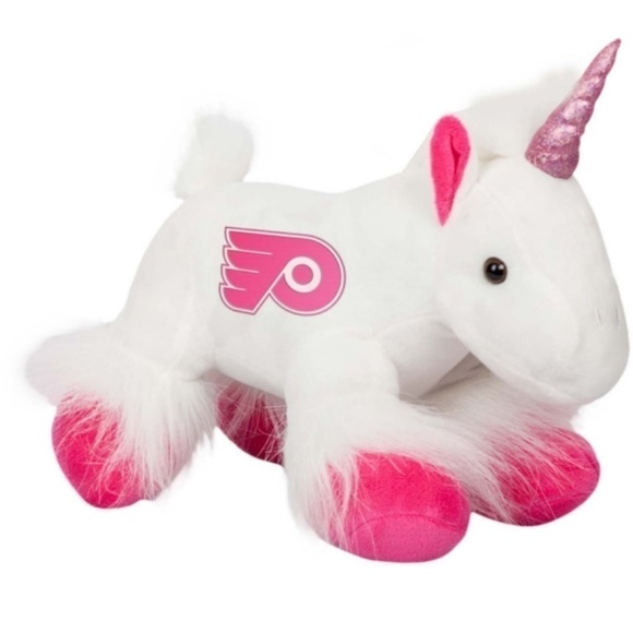 Philadelphia Flyers Unicorn Plush Stuffed Animal White Pink Kids Toy - Picture 1 of 8